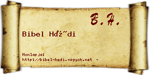 Bibel Hédi névjegykártya